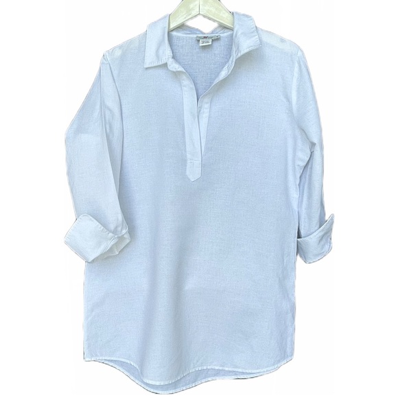 Vineyard Vines Lucaya 3/4 Sleeve Linen Blend Tunic - Picture 2 of 8